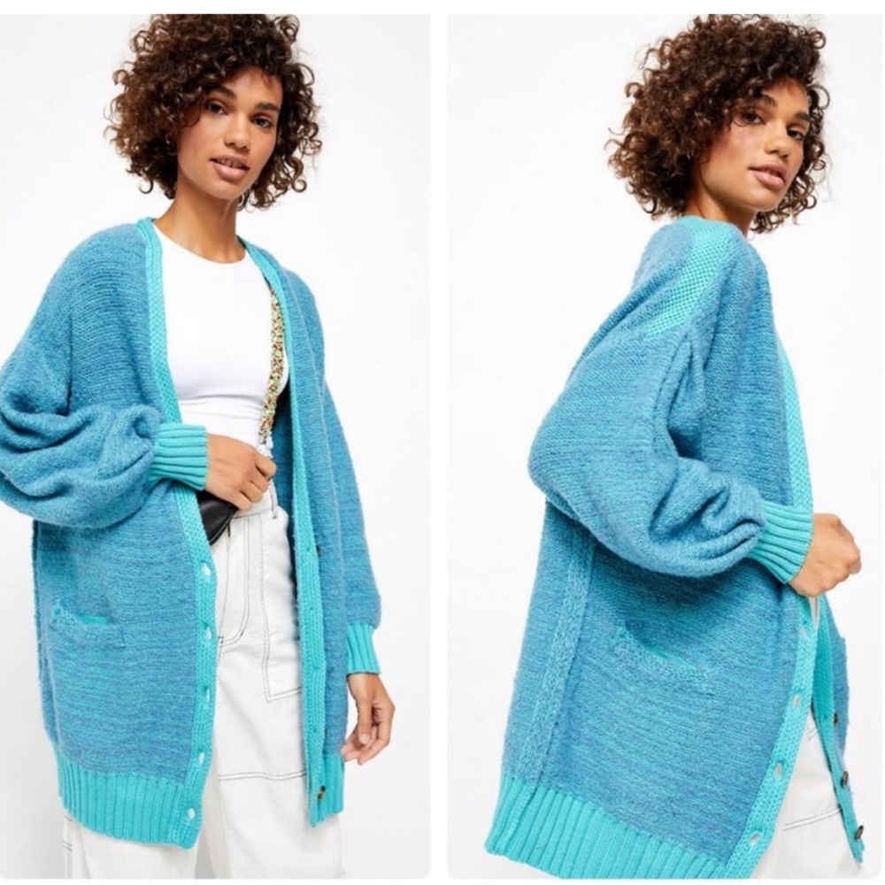 FREE PEOPLE Snow Drop Cardigan In Nile